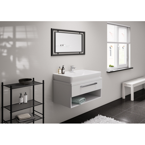 Hansgrohe Vernis Shape Eengreeps wastafelmengkraan - 70 - coolstart zinc - met PopUp - trekwaste - hoogglans chroom SW651693
