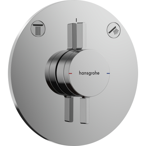 Hansgrohe DuoTurn S Doucheset - inbouwdeel - douchekraan - hoofddouche - ecosmart - douchearm - handdouchehouder - doucheslang - handdouche - hoogglans chroom SW1208331