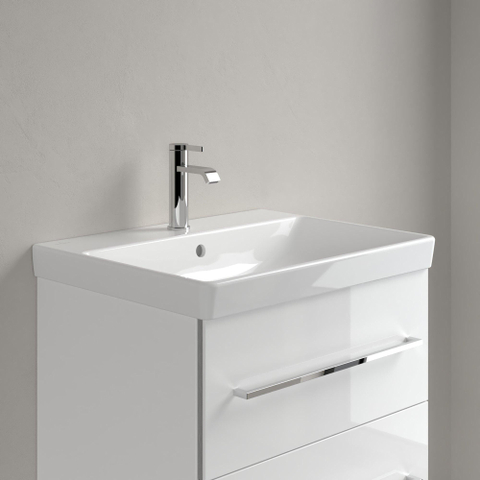 Villeroy & Boch Avento meubelwastafel - 60x47cm - 1 kraangat - met overloop - White Alpine (glans wit) SW59863