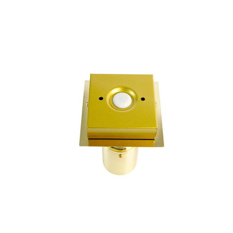 QAZQA Ducha plafonnier de salle de bains - 10x10cm - 1 spot - IP44 - carré - laiton (or) SW1187236