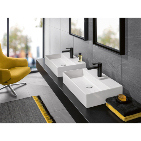 Villeroy & Boch memento 2.0 opzetwastafel - 60x42cm - met 1 kraangat - met overloop CeramicPlus - White Alpine (glans wit) SW106554