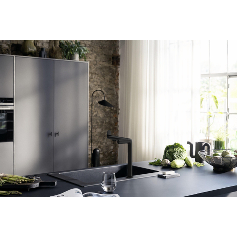 Hansgrohe Aqittura M91 SodaSystem 240, 1jet, starter set mat zwart SW1567450