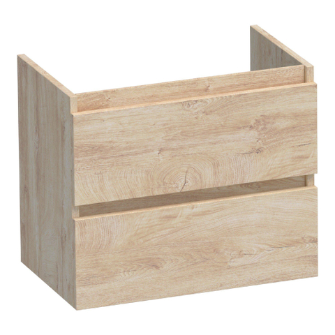 BRAUER Joy meuble sous-lavabo peu profond - 60x39x50cm - 2 tiroirs à fermeture en douceur - sans poignée - 1 découpe pour siphon - Forest Wheat SW1201198