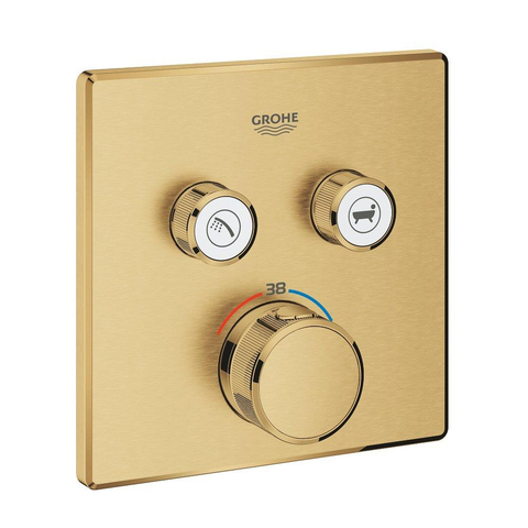 Grohe SmartControl Inbouwthermostaat - 3 knoppen - 15.8x15.8cm - brushed cool sunrise (goud) SW482061