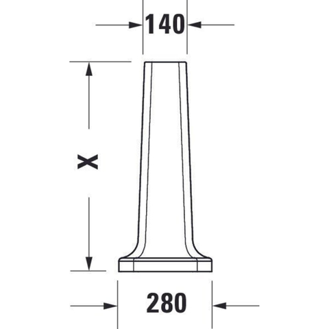 Duravit Serie 1930 1930 - Zuil - 30x28 cm - wit 0293385