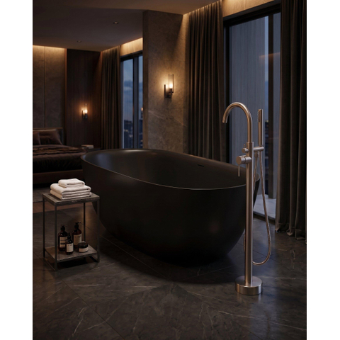 ZEZA Eloise baignoire acrylique à poser 170x80cm siphon noir mat SW1159701