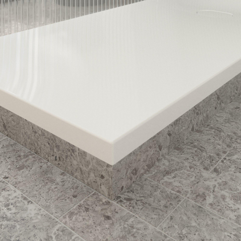 Villeroy & Boch Ecora douchebak - 160x80x4.5cm - afvoer korte zijde - white alpine (wit) SW1558923