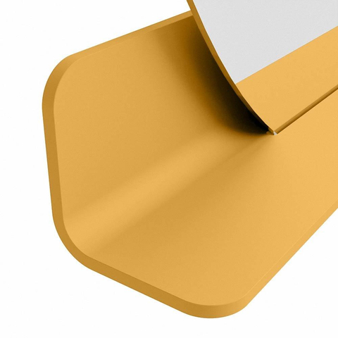Mondiaz SPOT spiegel – Ø110 cm – met planchet – Ocher (geel) SW1235567