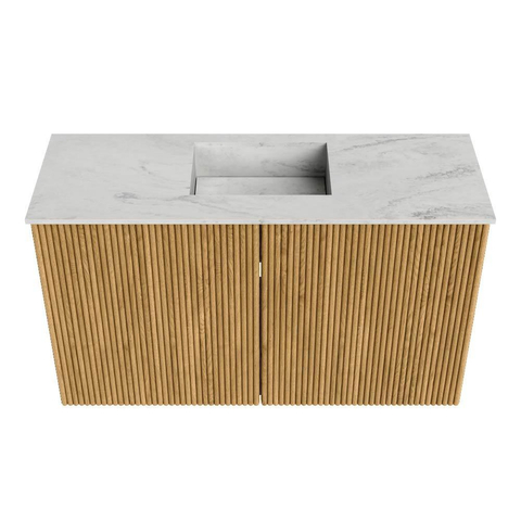 Mondiaz JOYA-DLUX 70cm toiletmeubel - kleur Oak - Wastafel FAYE positie Midden 1 kraangat kleur Opalo. SW1422135
