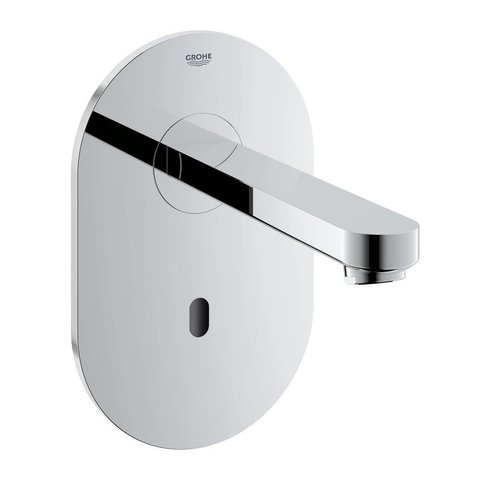 Grohe Euroeco Cosmopolitan E Afbouwdeel - voor wandkraan - met uitloop 17cm - zonder menging - met transformator 230V - chroom 0437796
