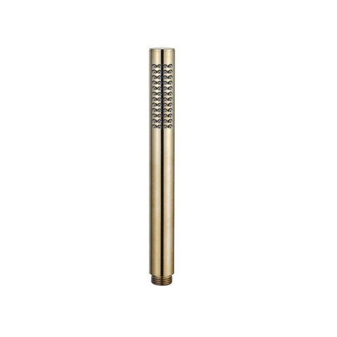 Fortifura Nebbio Ensemble combiné bain - mitigeur thermostatique - coude mural avec support de douchette - flexible de douche lisse - douchette à main sur barre - bec - laiton brossé SW1238019