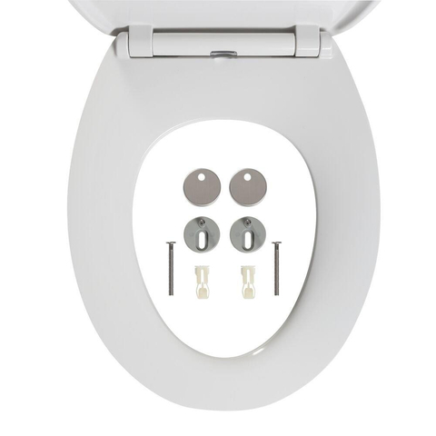 Tiger Blade toiletzitting - 37.2x44.7cm - rond - softclose - quick release - glans wit SW877138