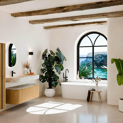 MONDIAZ THOR-DLUX 130cm badmeubel ronding links + rechts kleur Oak met 1 lade en 2 deuren. Vrijhangende wastafel CLOUD Links 1 kraangat kleur Frappe. SW1463540