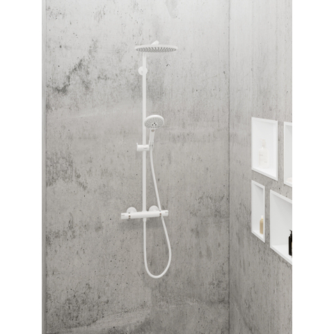 Hansgrohe Raindance Select S - showerpipe - 240 - 1jet PowderRain - met thermostaat - mat wit SW297297