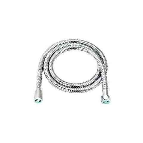 Fortifura Calvi Handdoucheset - diameter 12cm - rond - 3 straalsoorten - met houder - met anti twist - slang - 150cm - hoogglans chroom SW1159488