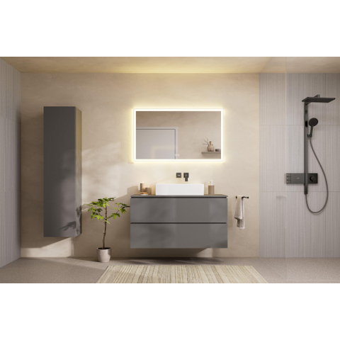 Hansgrohe Raindance alive Q - showerpipe 210/340 2jet - ecosmart - thermostaat - geborsteld zwart chroom (antraciet) SW1387942