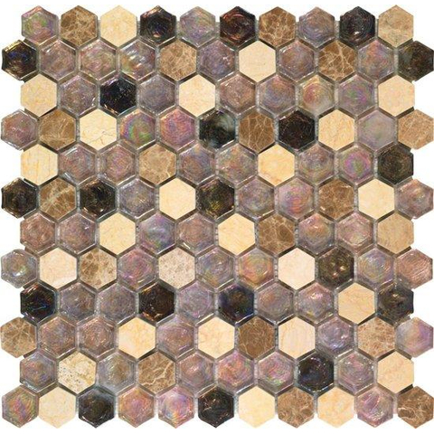 Ceralto Fenera Mini Mozaïektegel - 29x30cm - 8mm - Multicolor zijdeglans SW1471189