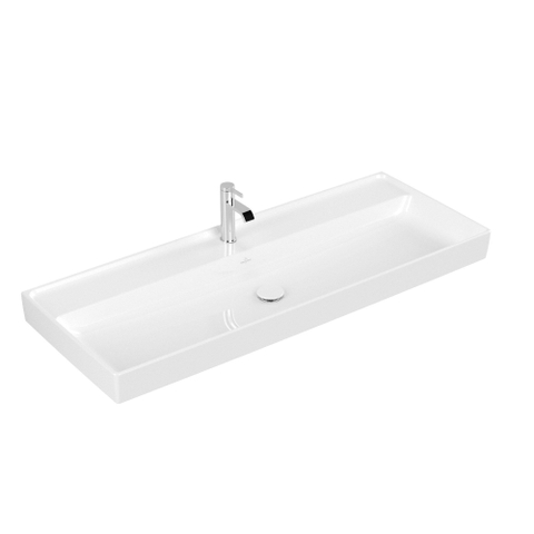 Villeroy & Boch Collaro Lavabo à poser sur meuble - 1200 x 470 x 160 mm - Blanc Alpin CeramicPlus - sans trop-plein SW358395