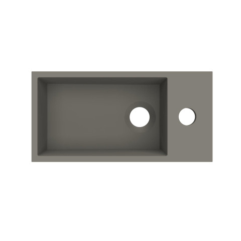 Arcqua Flair lave-mains - 36x18x9cm - quartz - trou robinet droite - quartz gris mat SW1474763