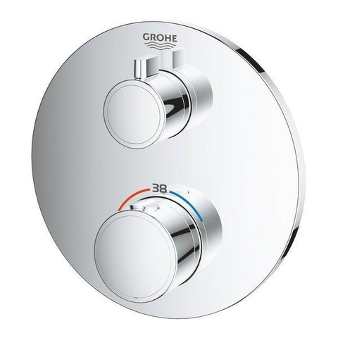 Grohe - Adema Rise regendoucheset – Ø25 cm hoofddouche – 35 cm gebogen wandarm – zonder handdouche – chroom SW804528