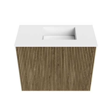 Mondiaz JOYA 50cm toiletmeubel - kleur Dusk - Wastafel FAYE positie Rechts 1 kraangat kleur Talc. SW1421553