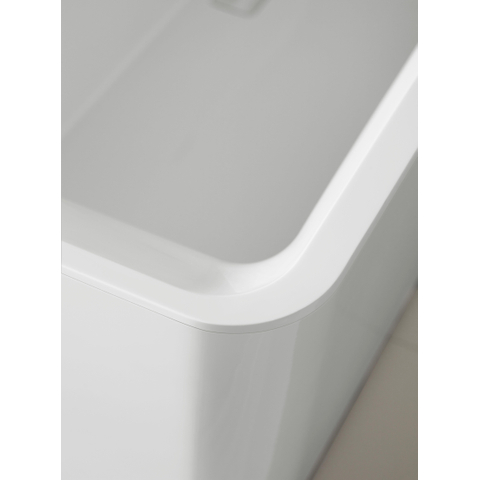 Villeroy & Boch Squaro edge 12 kunststof bad quaryl rechthoekig - vrijstaand - 180x80x45cm - inclusief paneel en afvoer /overloopcombinatie - glans wit 0942250