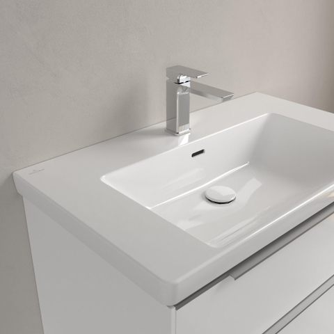 Villeroy & Boch Subway 3.0 meubelwastafel - 80x47cm - 1 kraangat - met overloop - White Alpine (glans wit) SW641532