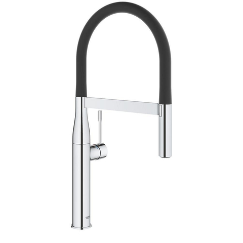 Grohe Essence New Keukenkraan - hoog - uittrekbare uitloop - 2 straalsoorten - met profesionele handdouche - chroom SW86841