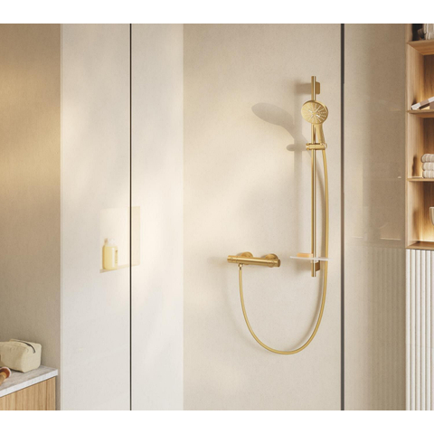 GROHE Grohtherm 800 Cosmopolitan douchethermostaat - 15cm - geborsteld cool sunrise (goud) SW1477483