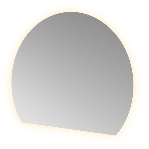 Hotbath &MORE Spiegel - 160x130cm - direct en indirect LED - spiegelverwarming - color changing - dimbaar - met afstandsbediening - zilver SW1246113