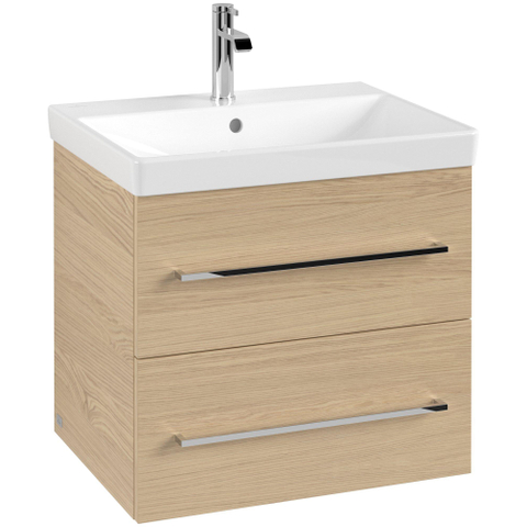 Villeroy & Boch Avento Wastafelonderkast - 2 uittrekladen - 576x514x484mm - Nordic Oak (hout) SW971884