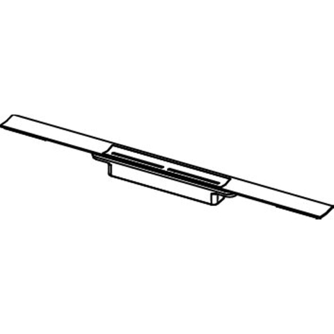 Tece DrainProfile Profil de douche - 120cm - raccourcissable - chrome noir brossé SW656772