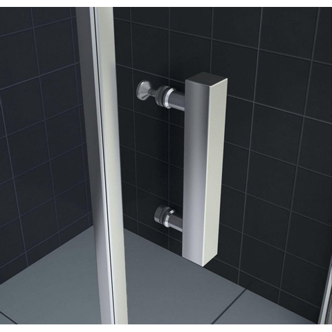 Wiesbaden Pared Cabine - met 1 schuifdeur - 120x90x200cm - 8mm - nano helder glas - chroom SW10426