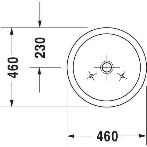 Duravit Starck 1 - opbouw wastafel - 46cm - zonder kraangat - zonder overloop - glans wit 0308307