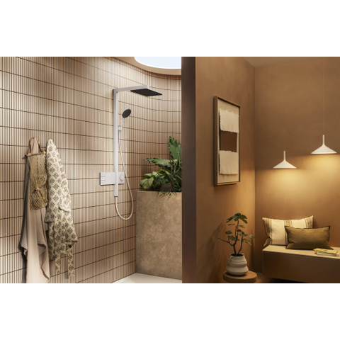 Hansgrohe Raindance alive Showerpipe - 210/340 2jet - ecosmart - thermostatische m.wit - thermostaat - mat wit SW1387875
