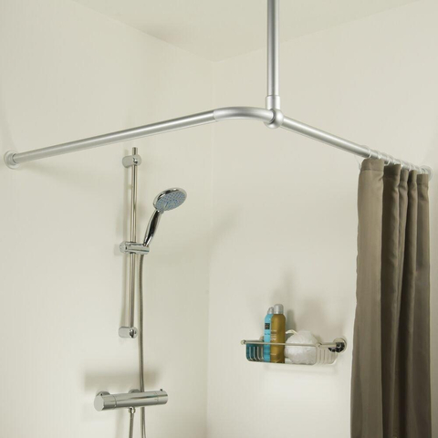 Sealskin Seallux Support de plafond pour tringle de rideau de douche 60cm Aluminium Aluminium mat SW28461