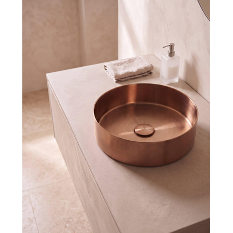 Saniclass ONE Waskom - 36x36x11cm - RVS - Geborsteld koper SW1405346
