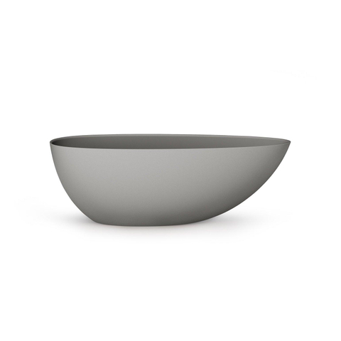 Zeza Element Vrijstaand Bad - 170x80x55cm - solid surface - mat licht grijs SW1476894