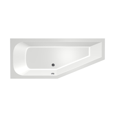 Xenz Lagoon Baignoire d'angle - 170x75x48 - bonde au milieu - gauche - compact - acrylique - blanc SW102968