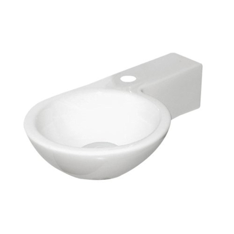 Best Design Class Lavabo WC 38x23x9.5cm avec 1 trou pour robinetterie droite blanc SW9984