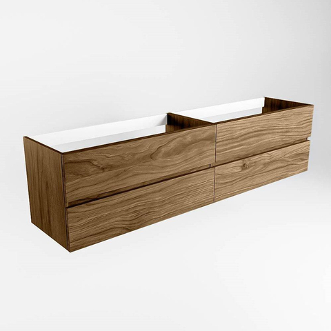 Mondiaz VICA meuble de salle de bains sous-meuble - 200x50x45cm - 4 tiroirs - Découpe double - Chai SW1439330
