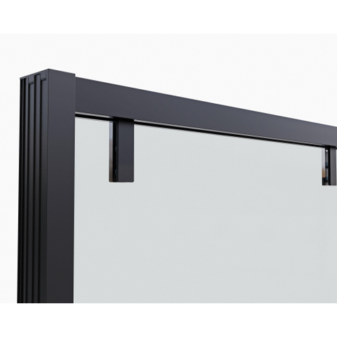Marenza Neptune Cabine de douche - 130x100cm - avec porte coulissante - verre de sécurité 8mm - anti-calcaire - noir mat SW543451
