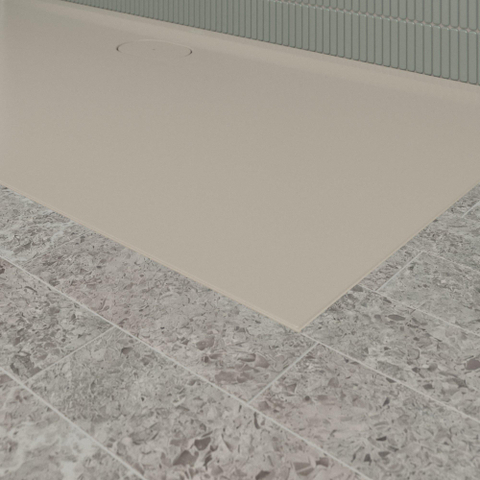 Villeroy & Boch Ecora douchebak - 170x80x3.5cm - afvoer lange zijde - almond (beige) SW1559024
