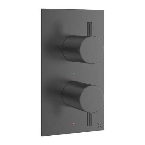 Crosswater MPRO Douchekraan - inbouw - verticaal - geborsteld slate gunmetal (antraciet) SW976108