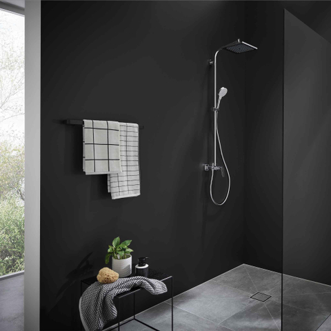 Hansgrohe Crometta e 240 - 1jet - showerpipe - met douchekraan - hoogglans chroom SW73208