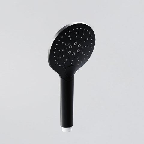 Fortifura Calvi ensemble de douche pluie encastré – douche de tête Ø 30 cm – douchette ronde 1 jet – boutons lisses – noir mat SW1412087