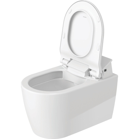 Duravit ME by Starck wandcloset diepspoel spoelrandloos met Hygieneglaze v. SensoWash closetzitting 37x57cm met verdekte bevestiging wit SW84185