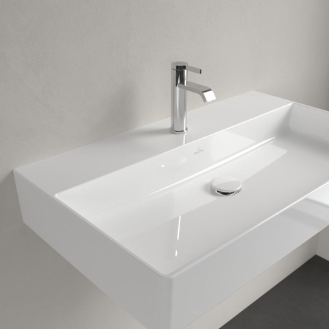 Villeroy & Boch memento 2.0 wastafel onderzijde - geslepen - 80x47cm - zonder overloop - 1 kraangat - White Alpine (glans wit) SW358435