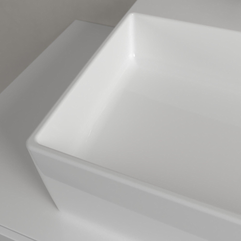 Villeroy & Boch memento 2.0 opzetwastafel - 60x42cm - met 1 kraangat - met overloop - White Alpine (glans wit) SW479753