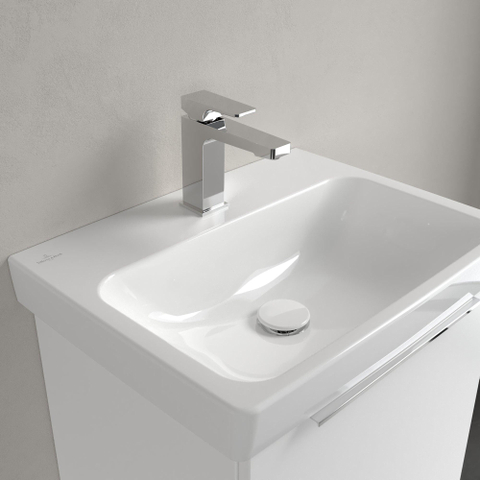 Villeroy & Boch Architectura wastafel - 42x55cm - met 1 kraangat - zonder overloop CeramicPlus - White Alpine (glans wit) SW1162382
